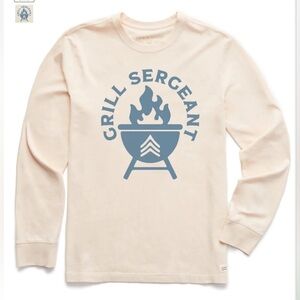 Life is Good long sleeve Crusher t-shirt Large Grill Sergeant